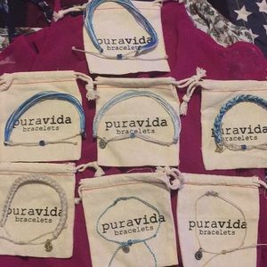 6 Puravida Bracelets and 1 Anklet